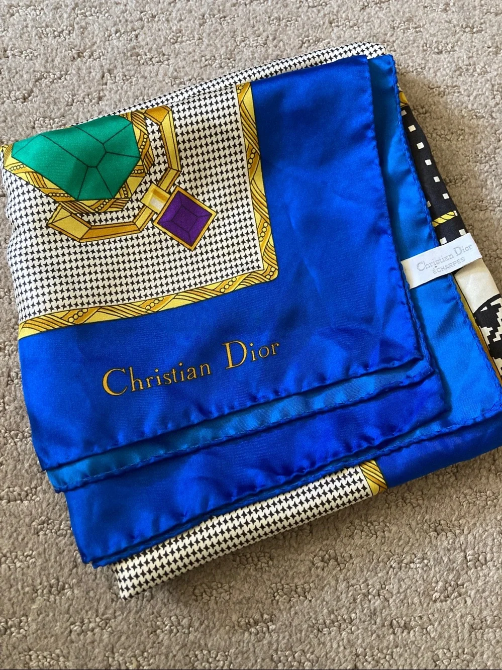 Vintage Christian Dior Echarpes silk scarf, 34